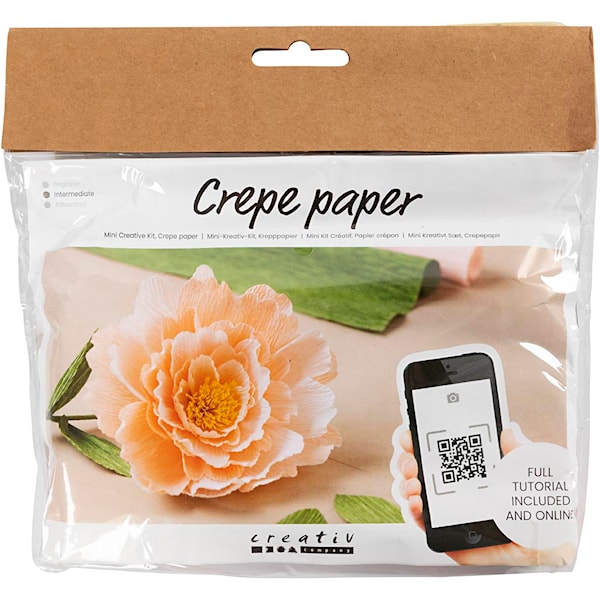 Mini DIY Kit Kreppapir, Peon, Strekk-/krep: 180%, 105 g, 1 pk.
