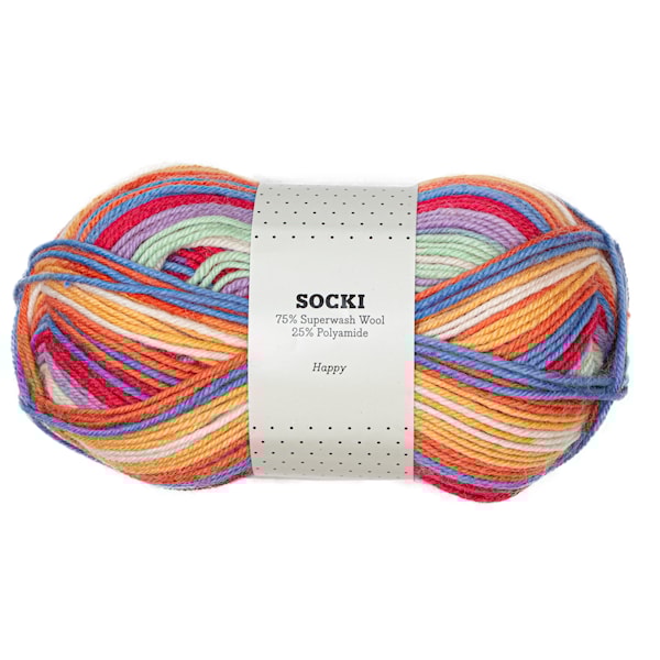 Socki Garn Ullmix 100 g Happy B143 Adlibris