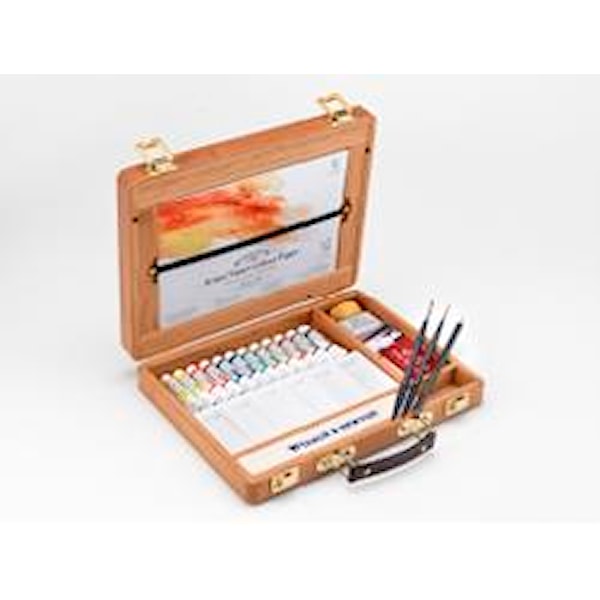 Professional Water Color Bamboo Box Winsor & Newton 5 ml tub 12 st
