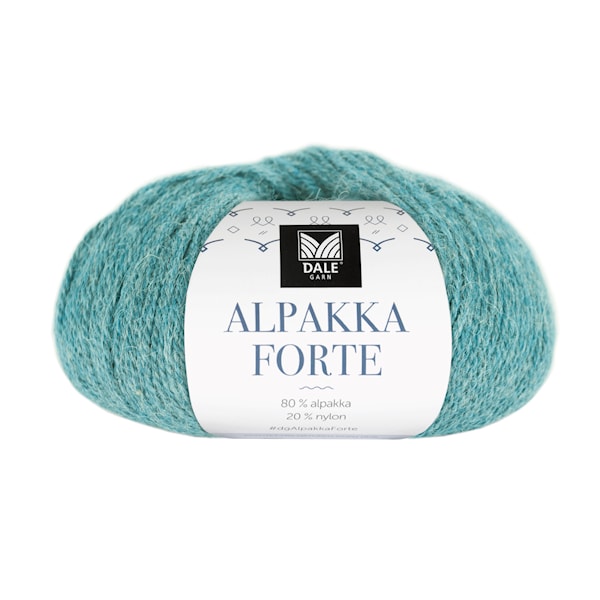 Dale Garn Alpakka Forte Garn Alpakka 50 g Lys sjøgrønn melert 713