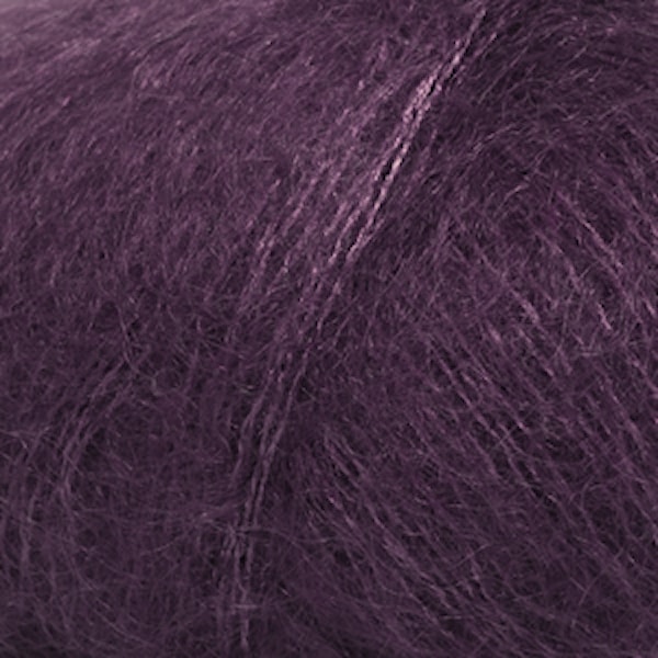 Drops Kid- Silk Uni Color Garn Mohair Silke 25 g mörk lila 16