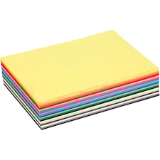 Creativ kartong, ass. farger, A5, 148x210 mm, 180 g, 300 ass. ark/ 1 pk.