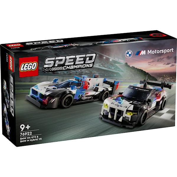 LEGO Speed Champions 76922 BMW M4 GT3 &  BMW M Hybrid V8-racerbil -  Byggesett - Plast