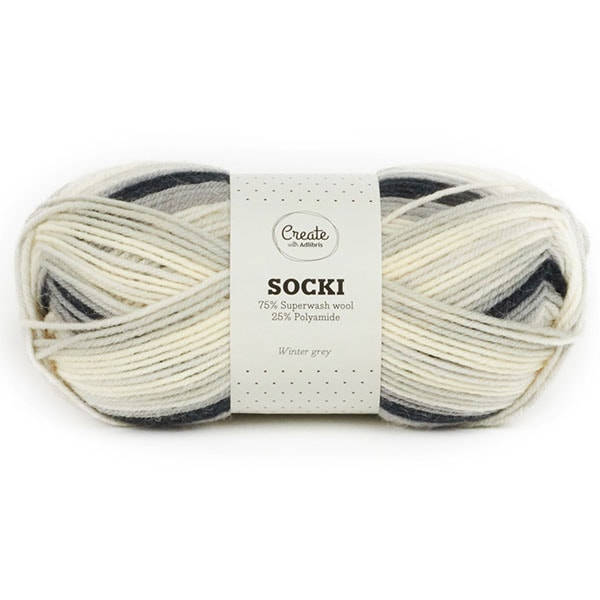 Adlibris Socki Lanka Villasekoitus 100g Winter Grey B020