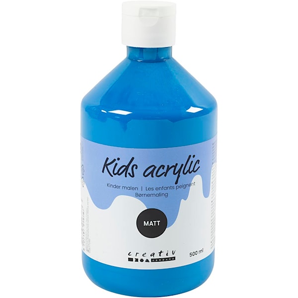 Färg Allround 02 Matt 500 ml Primärblå A-color