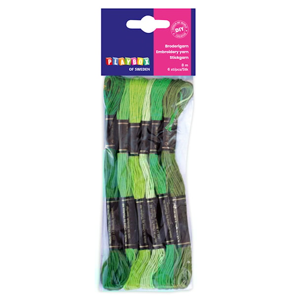 Broderigarn grön Playbox