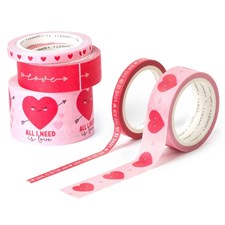 Washitejp Heart 5-pack Tape by Tape Legami