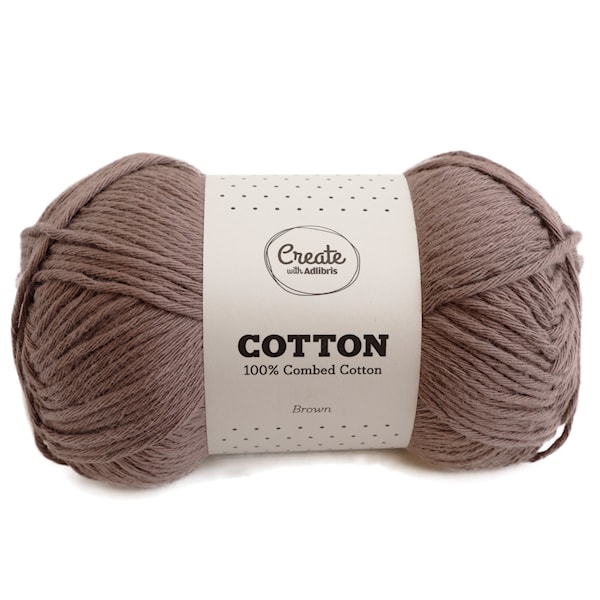 Adlibris Cotton Garn 100g Brown A127