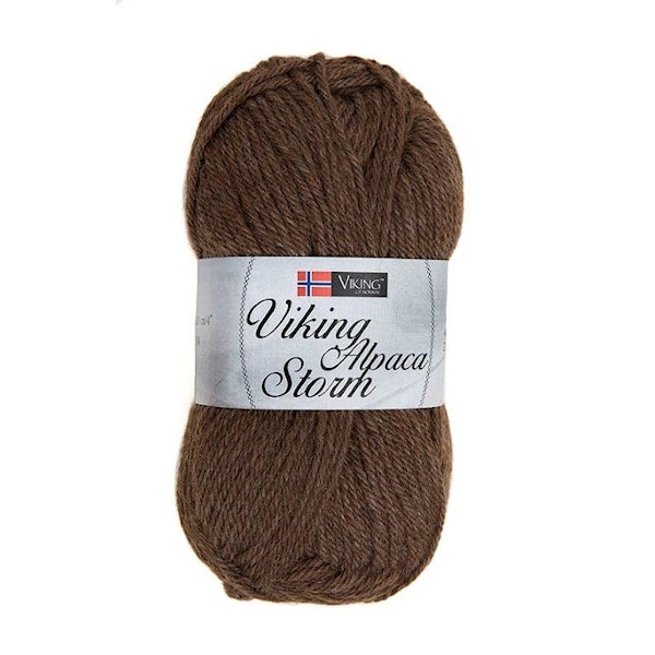 Viking of Norway Alpaca Storm Garn Alpackamix 50g Brun 508