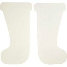 Julstrumpor, vit, H: 32,5 cm, B: 17 cm, 230 g, 25 st./ 1 förp.