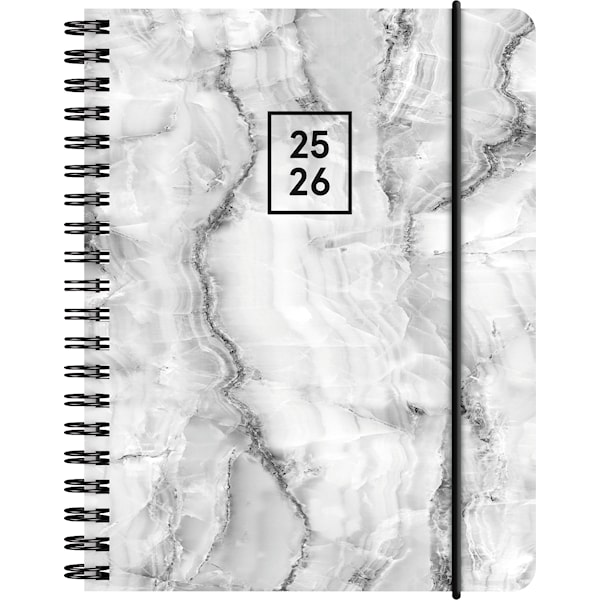 Kalender 25/26 A6 Gray Marble 18 mnd Almanacksförlaget