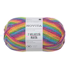 7 Bröder Raita Garn Ullmix 100 g regnbåge 980 Novita