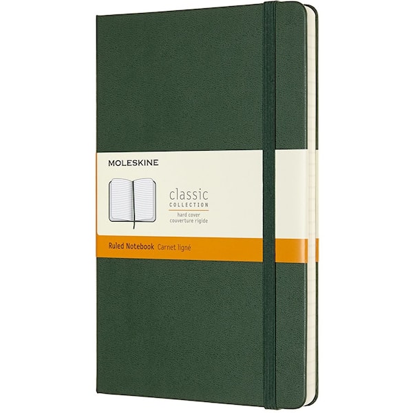 Classic Hard Linjert Large Myrtle Green Moleskine