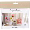 Mini DIY Kit Kreppapir, Blomster, pastellfarger, 1 pk.