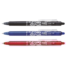 Bläckpenna Frixion Clicker 3-Pack Svart/Blå/Röd Pilot
