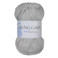 Bambino Garn Bomullsmix 50 g Ljusgrå 413 Viking Garn