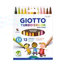 Tusj Skin Tones 12 stk. Turbo Color Giotto