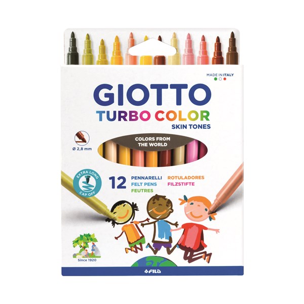 Turbo Color Skintones Tuschpennor 12-pack Giotto