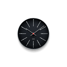 Arne Jacobsen Bankers Väggur Dia 21 cm Svart