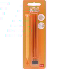 Täyttöpakkaus Erasable gel pen -kynille, 3 kpl, oranssi