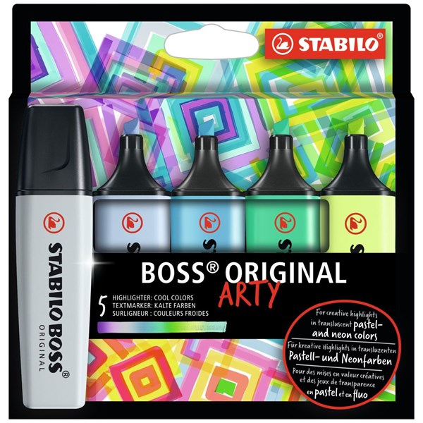 Stabilo Boss Arty Kalla Färger 5-pack