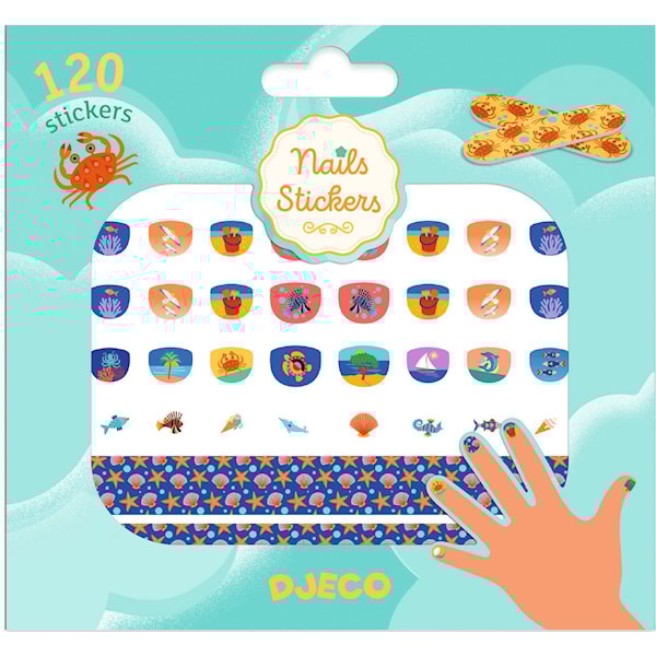 Stickers f&ouml;r naglarna Havet 120-pack Djeco
