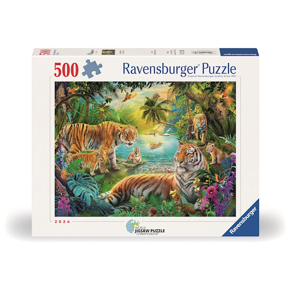 Tiger Family In The Oasis 500p Ravensburger