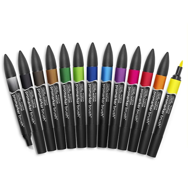 Brush Marker 12 Vibrant (12 sterke farger) Winsor & Newton
