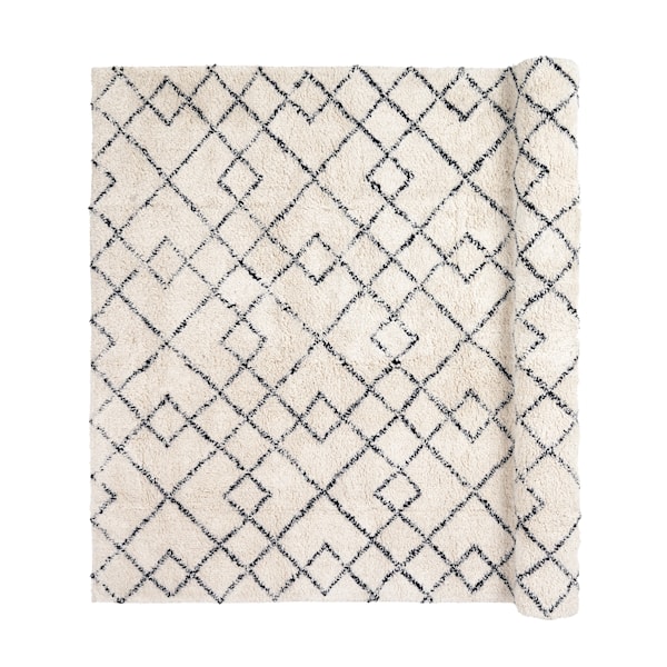 Broste Copenhagen Janson Matta Bomull 140 x 200 cm Ivory svart Broste Copenhagen Janson Matta Bomull 140 x 200 cm Ivory svart