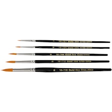 Gold Line pensler, nr. 1+4+8+12+18, L: 17-19 cm, B: 1-7 mm, rund, 5 stk./ 1 pk.