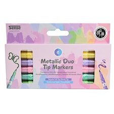 aksipäinen kynä Metalli Pastellivärit 6-pakkaus Sense
