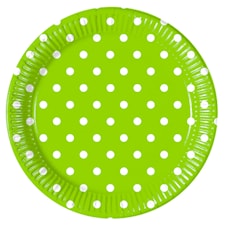 Gröna Prickar, Papptallrikar, 8 st