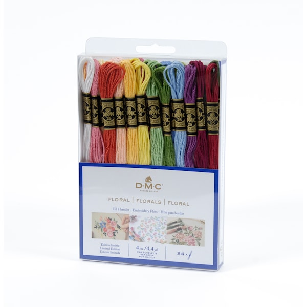 Mouliné Broderigarn Pakke Florals 24 Farger DMC