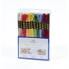 Mouliné Broderigarn Paket Florals 24 Färger DMC