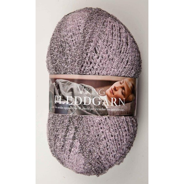 Pleddgarn 350 g Rosa/grå 766 Viking Garn