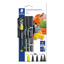 Permanent Marker Mix Sett Lumocolor 4-pack Staedtler