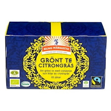Kung Markatta Grönt Te Citrongräs Tepåsar 20 st Eko