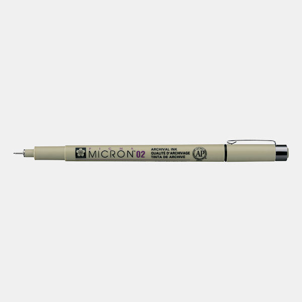 Sakura Pigma Micron Fineliner 02 0,3 mm Svart