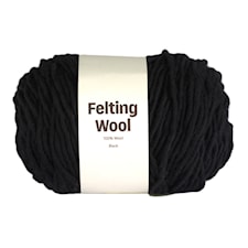 Felting Wool 100 g Black A004 Adlibris