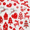 Klistremerker, rød/hvit jul, 15x16,5 cm, 1 ark
