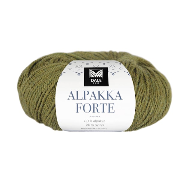 Dale Garn Alpakka Forte Garn 50 g Vårgrønn melert 706