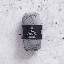 Tilda Cotton Eco puuvillalanka 25 gr Dophin Grey (426208) Svarta Fåret
