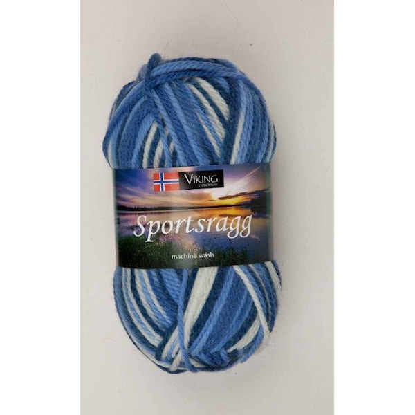 Viking of Norway Sportsragg Garn Ullmix 50g Multivit/blå 525