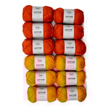 Adlibris Bomull 8/9 Garn 100g Two tone green 12-pack