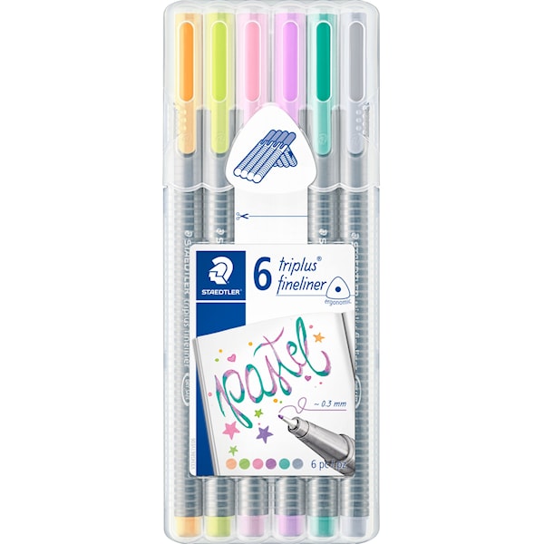 Triplus® fineliner 6-pack i STAEDTLER-box 03 mm fiberspets Pastel Staedtler