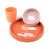 Done by Deer Silicone dinner set Happy clouds Papaya