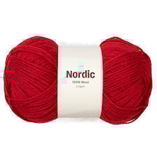 Nordic 100% ull 100 gr Lingon röd A830  Adlibris