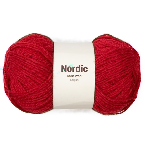 Nordic 100% ull 100 gr Tyttebær rød A830 Adlibris