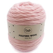 Felting Wool 100 g Light Pink A117 Adlibris