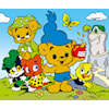 När Bamse Var Liten TräBarnpussel 9 Bitar Kärnan